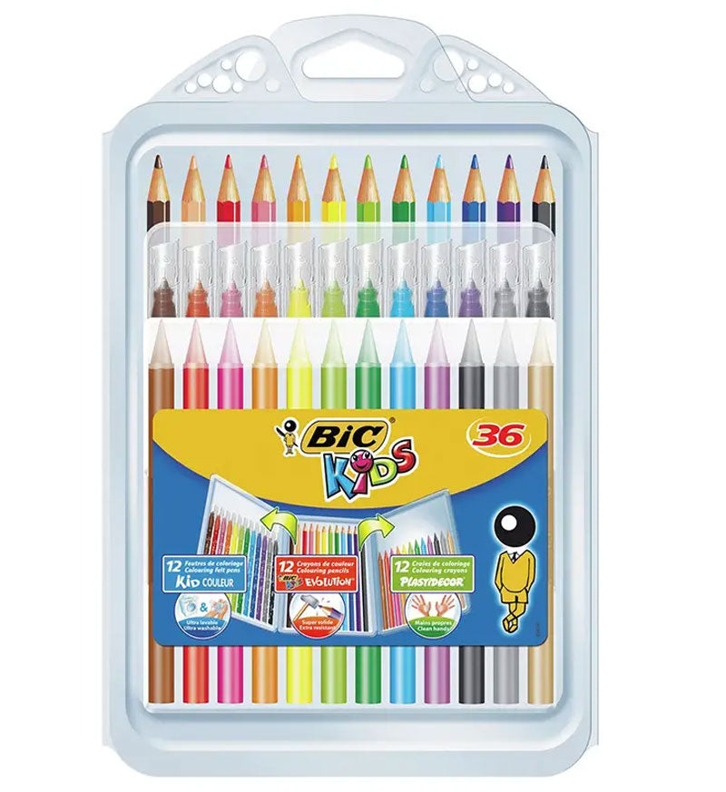 PACHET MIXT CREIOANE COLORATE SI CERATE + CARIOCI BIC PACHET MIXT CREIOANE COLORATE SI CERATE + CARIOCI BIC
